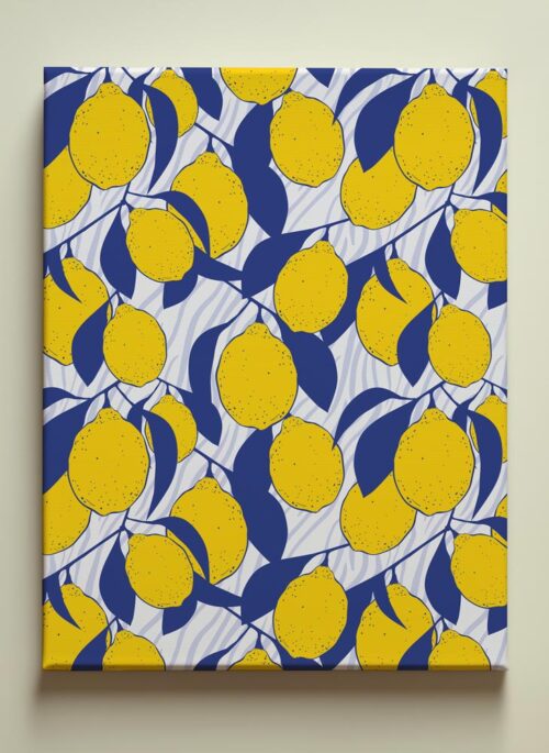 Citrons et Bleu – Éclat Méditerranéen