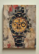 Rolex en Jaune et Abstrait