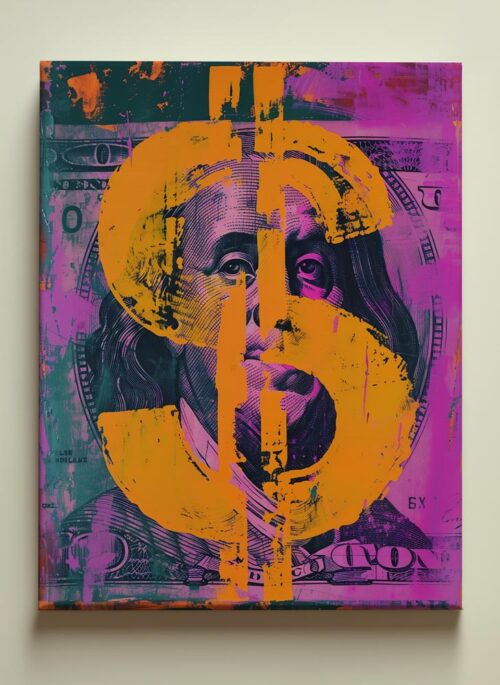 Symbole Dollar Pop Art