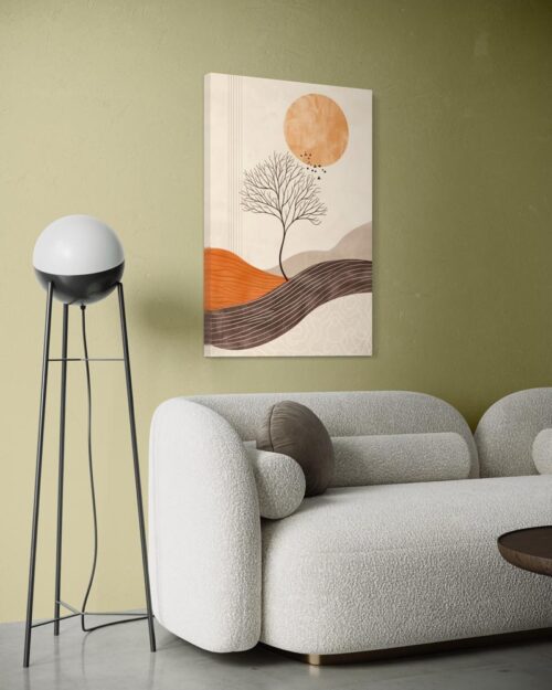 Art mural japonais nuances d'orange - 1 – Image 2