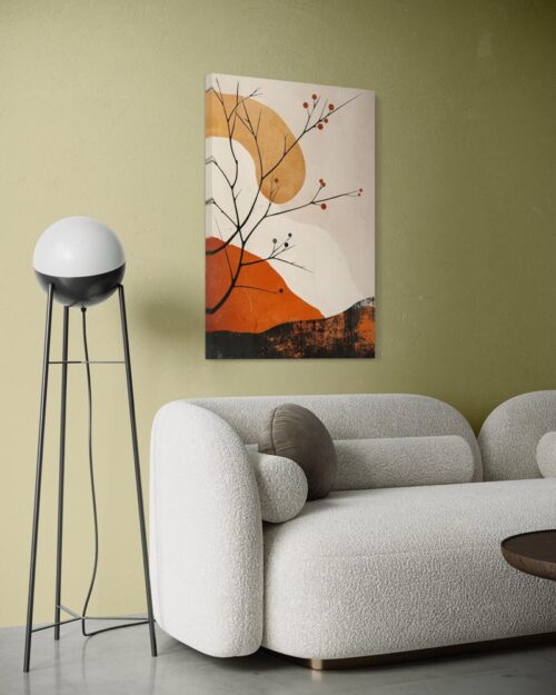 Art mural japonais nuances d’orange – 1 – Image 2